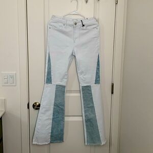 high rise flared jeans